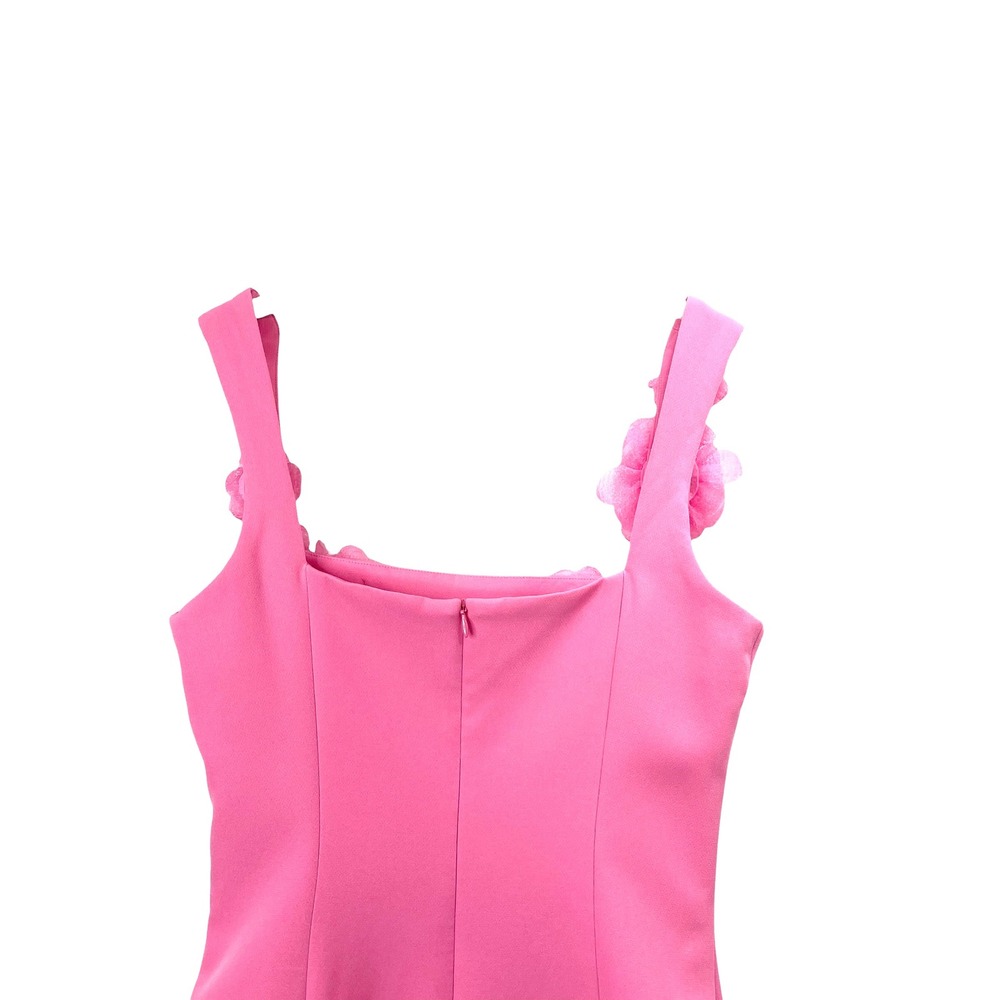 Elliatt Trompe 3D Floral Mini Dress Size S barbie pink square neck coquette - Picture 7 of 11